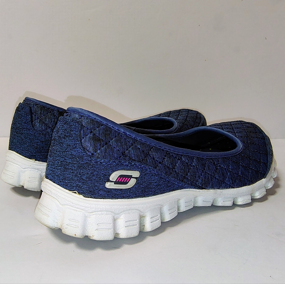 Skechers Women's EZ Flex 2 Spruced Up Slip-On Sneakers Ballet Flats Navy 8.5 - Picture 6 of 8